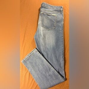 Eddie Bauer Slightly Curvy Slim Straight Leg Jeans Blue Medium Wash Denim 12